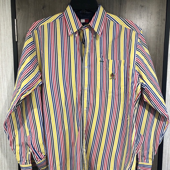 90’s Vintage Men’s Large Tommy Hilfiger Shirt - Picture 1 of 4